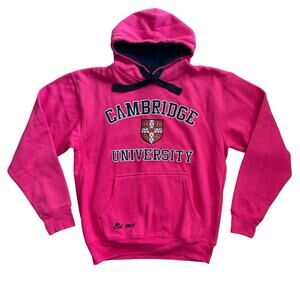 University Cambridge Hoodie Shield Official Merchandise Pink Sweatshirt L